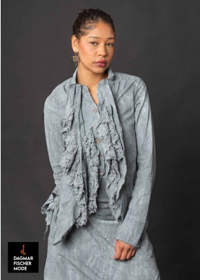 Low crotch trousers by RUNDHOLZ DIP in seaweed fog and seafoam fog