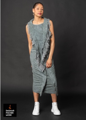 Fitted dress by RUNDHOLZ DIP in seaweed fog and seafoam fog