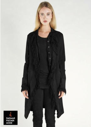 Taillierter Sommermantel von RUNDHOLZ DIP in black gloss