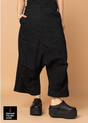 Highly elastic low crotch trousers by RUNDHOLZ DIP in black gloss