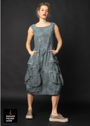 Hochelastische tailliertes Kleid von RUNDHOLZ DIP in seaweed fog