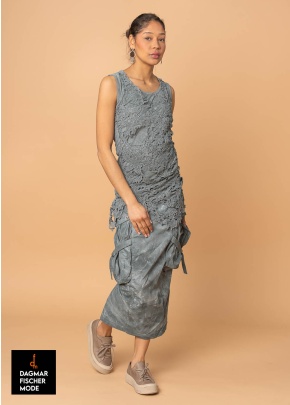 Top with lace trim by RUNDHOLZ DIP in seaweed fog & linen fog