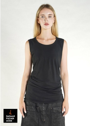 Waist-lower top by RUNDHOLZ DIP in black gloss