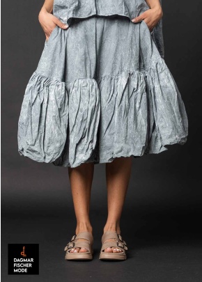 Bauschiger, Kurzer Rock von RUNDHOLZ DIP in amber fog & seaweed fog