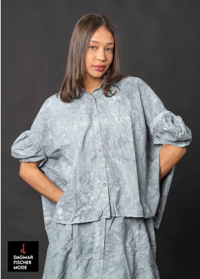 Oversize Bluse von RUNDHOLZ DIP in amber fog & seaweed fog