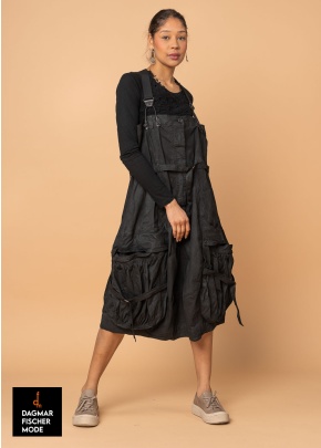 Bib skirt by RUNDHOLZ DIP in black gloss