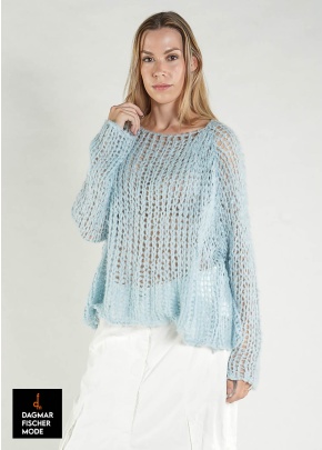 Seidenstrickpulli von RUNDHOLZ DIP in black & sky