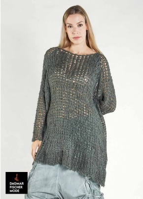 Strickpulli aus Seide von RUNDHOLZ DIP in black & sky