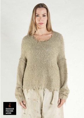 Seidenstrickpulli von RUNDHOLZ DIP in black, seaweed & sky