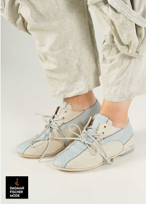 Flat lace-up shoes by RUNDHOLZ DIP in a trendy striped design