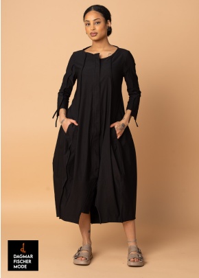 Coat dress by RUNDHOLZ BLACK LABEL in black & tree