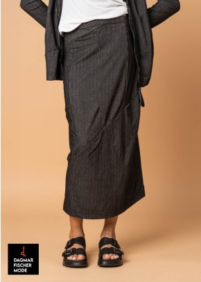 Nadelstreifen Bleistiftrock von RUNDHOLZ BLACK LABEL in black stripe & tree stripe