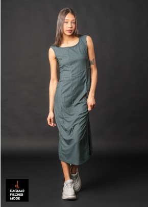 Narrow pinstripe maxi dress by RUNDHOLZ BLACK LABEL in black stripe & tree stripe