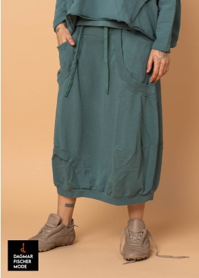 Wide skirt by RUNDHOLZ BLACK LABEL in black & grass