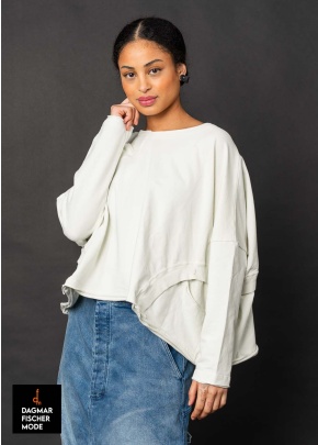 Oversize T-Shirt von RUNDHOLZ BLACK LABEL in black, grass & salina