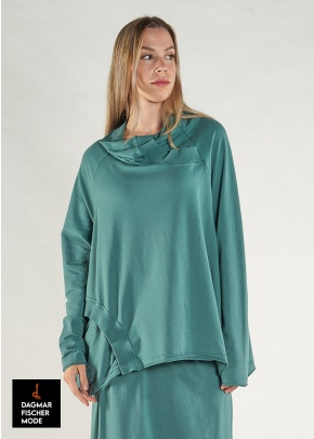 Striking oversized T-shirt by RUNDHOLZ BLACK LABEL in black, grass & salina