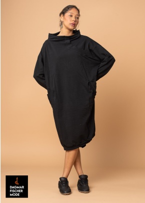 Oversize maxi dress by RUNDHOLZ BLACK LABEL in black, grass & salina