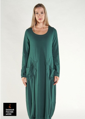 Long sleeve maxi dress by RUNDHOLZ BLACK LABEL in black & grass