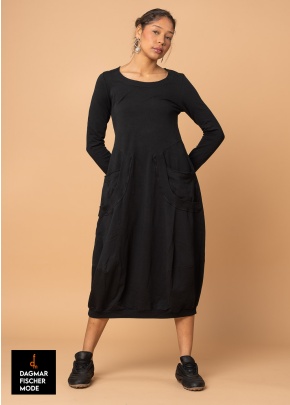 Langarm Maxikleid von RUNDHOLZ BLACK LABEL in black & grass