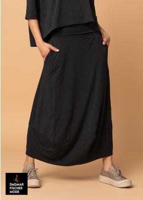 Skirt with wide waistband by RUNDHOLZ BLACK LABEL in black & tree