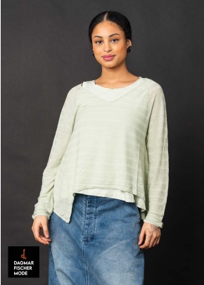 Feiner Strickpulli von RUNDHOLZ BLACK LABEL in black, grass, tree & lime