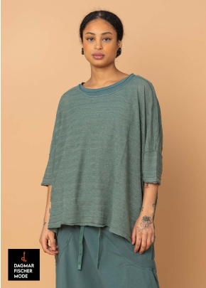 Kurzarm-Pulli von RUNDHOLZ BLACK LABEL in black, grass & lime