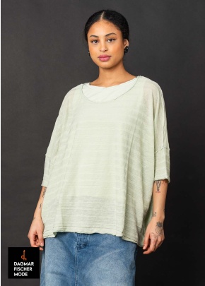 Kurzarm-Pulli von RUNDHOLZ BLACK LABEL in black, grass & lime