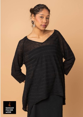 Langer Sommerpulli von RUNDHOLZ BLACK LABEL in black, grass & lime