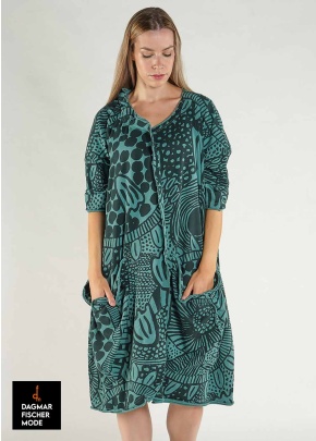 Fitted oversize dress by RUNDHOLZ BLACK LABEL in tree print