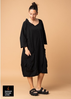 Fitted oversize dress by RUNDHOLZ BLACK LABEL in black