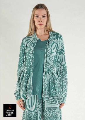 Taillierte Sweat-Jacke von RUNDHOLZ BLACK LABEL in tree print