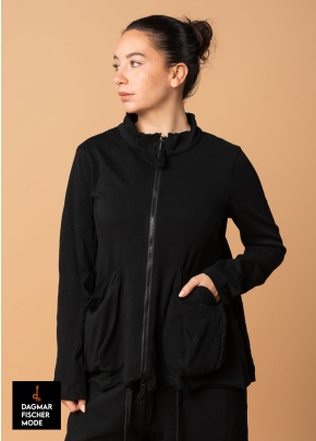 Fitted sweat jacket by RUNDHOLZ BLACK LABEL in black