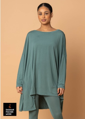 Legeres Oversize Shirt von RUNDHOLZ BLACK LABEL in black, grass & mint