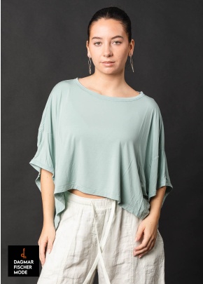 Kurzes Oversize Shirt von RUNDHOLZ BLACK LABEL in black, grass & mint