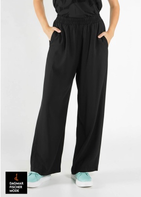 Trousers with wide leg by RUNDHOLZ BLACK LABEL in black