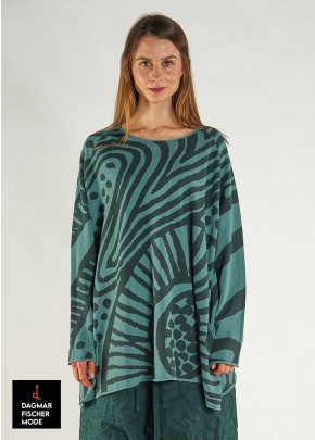 Oversize jacquard tunic by RUNDHOLZ BLACK LABEL in black jacquard