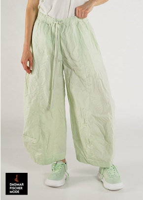 Balloon trousers with 3D relief by RUNDHOLZ BLACK LABEL in black, mint & offwhite