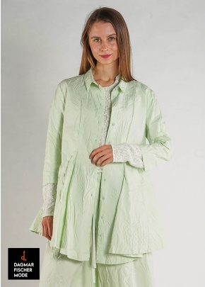 Taillierte Bluse mit 3D-Relief von RUNDHOLZ BLACK LABEL in black, mint & offwhite