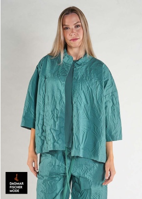 Oversize Bluse mit 3D-Relief von RUNDHOLZ BLACK LABEL in black & offwhite