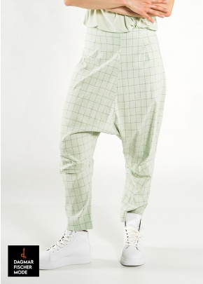 Elastische Hose von RUNDHOLZ BLACK LABEL in black check & offwhite check