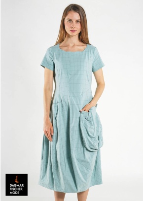 Elastisches Tulpenkleid von RUNDHOLZ BLACK LABEL in black check & offwhite check