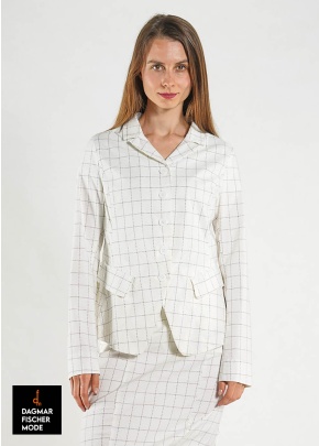 Elastische Jacke von RUNDHOLZ BLACK LABEL in black check & offwhite check