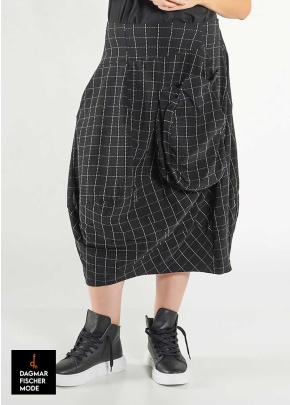 Elasticated balloon skirt by RUNDHOLZ BLACK LABEL in black check