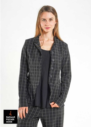 Elasticated blazer by RUNDHOLZ BLACK LABEL in black check