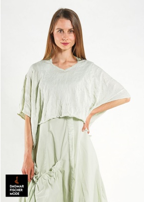 Very short oversize sweater by RUNDHOLZ BLACK LABEL in black & mint