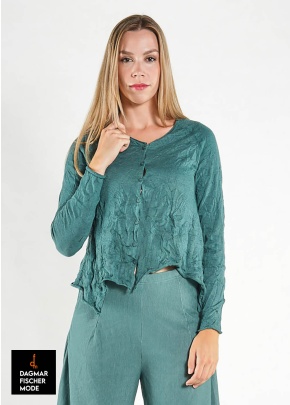 Short cardigan by RUNDHOLZ BLACK LABEL in black & mint