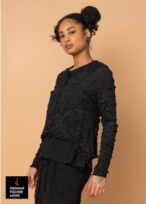 Short cardigan by RUNDHOLZ BLACK LABEL in black & mint