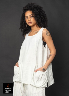 Leinentop von RUNDHOLZ BLACK LABEL in black & salina