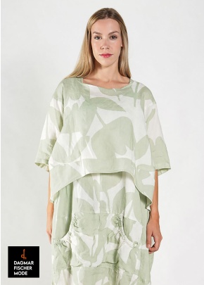 Weites Leinenshirt von RUNDHOLZ BLACK LABEL in black print