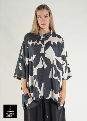 Leinenblusenkleid von RUNDHOLZ BLACK LABEL in black print